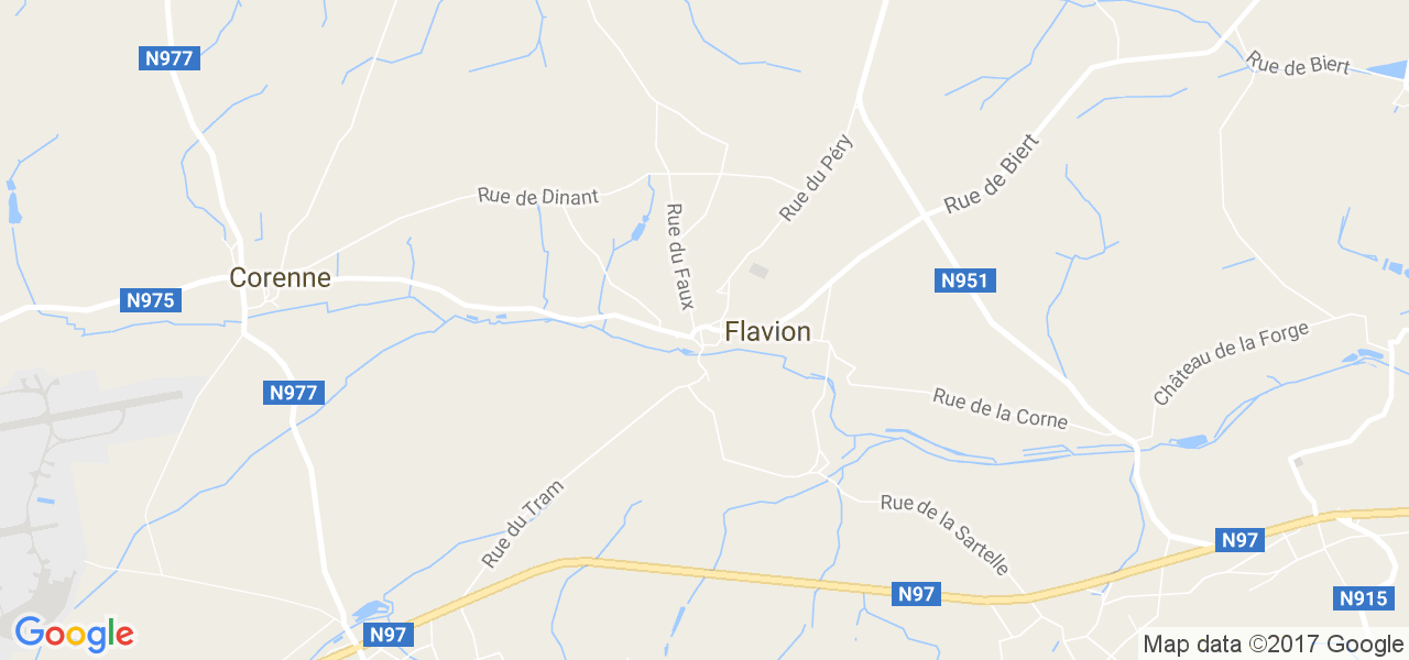 map de la ville de Flavion