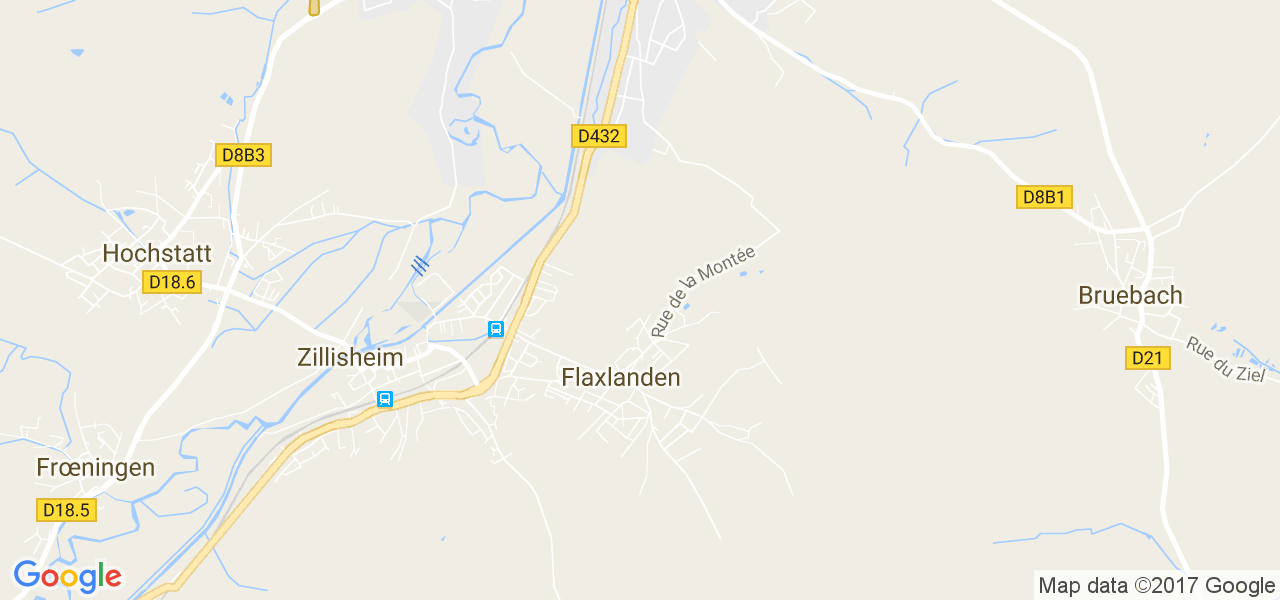 map de la ville de Flaxlanden