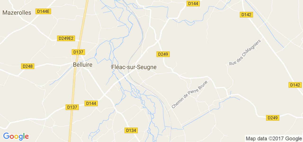 map de la ville de Fléac-sur-Seugne