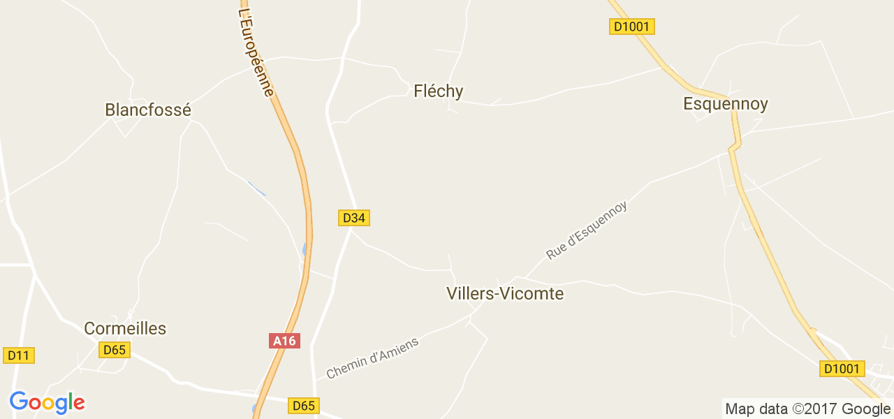 map de la ville de Fléchy