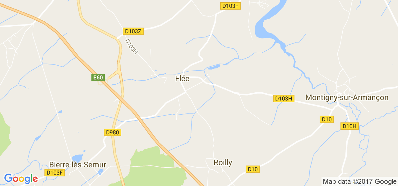 map de la ville de Flée