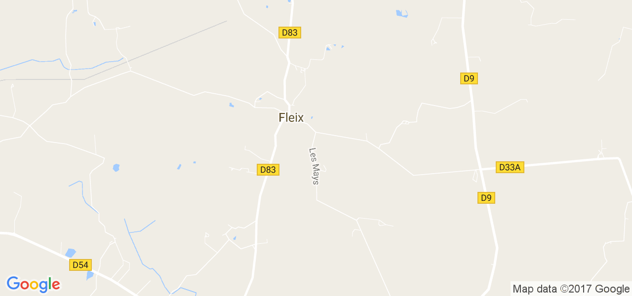 map de la ville de Fleix