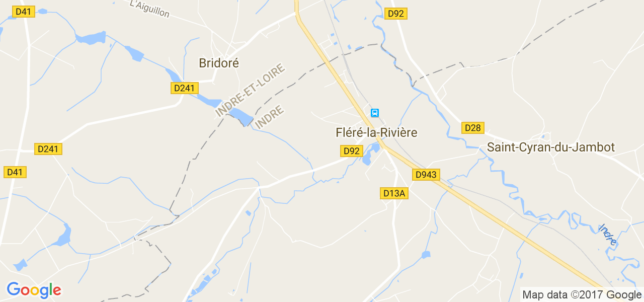 map de la ville de Fléré-la-Rivière