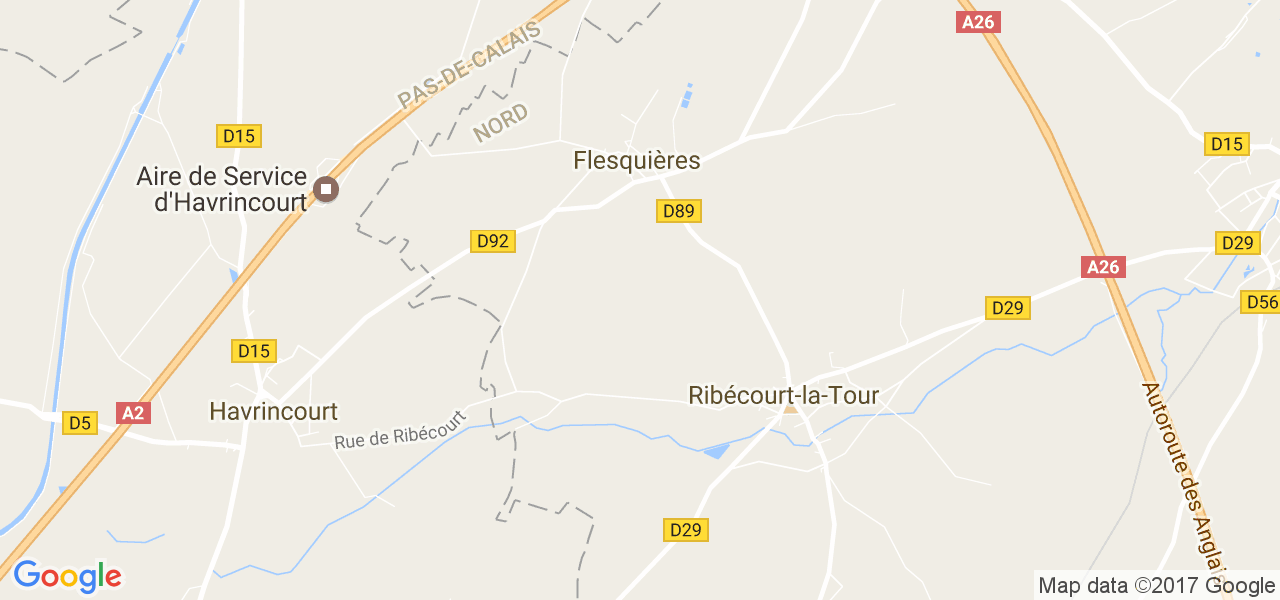 map de la ville de Flesquières