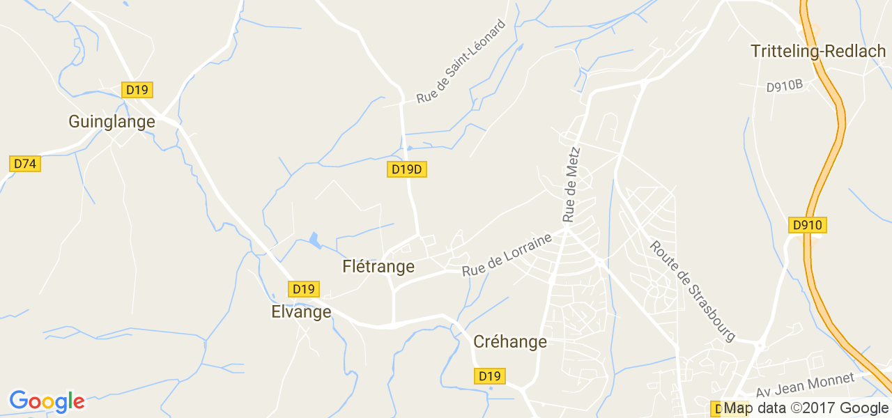 map de la ville de Flétrange