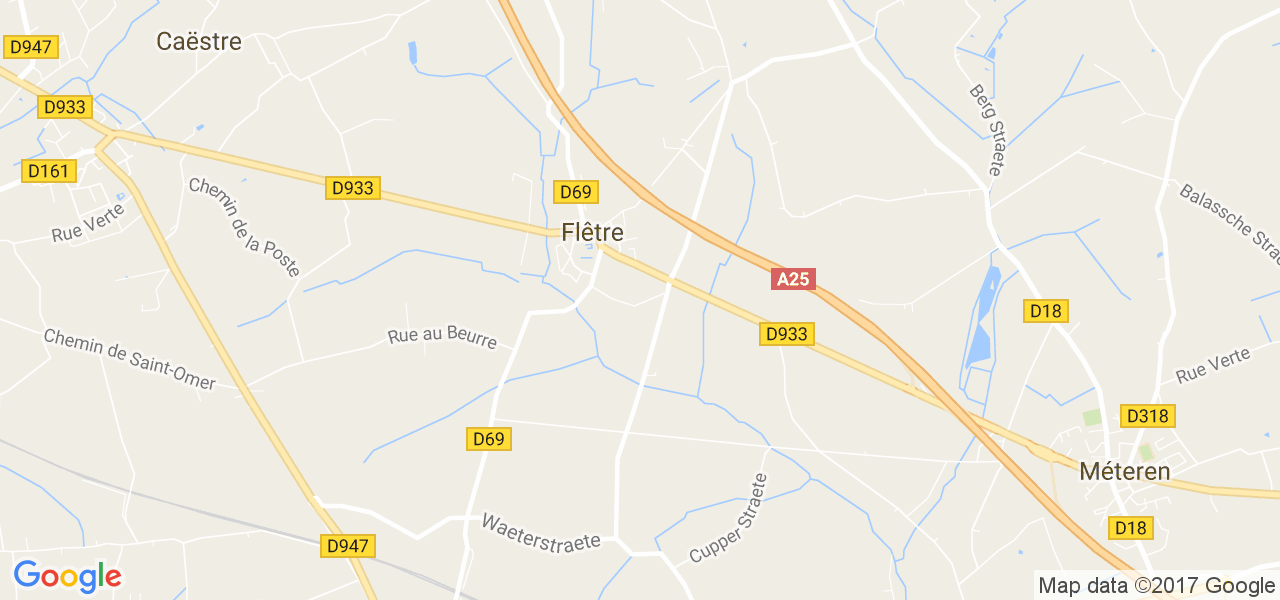 map de la ville de Flêtre