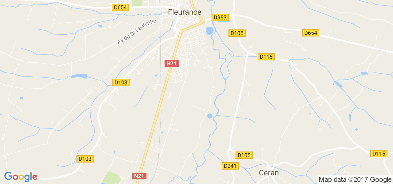 map de la ville de Fleurance