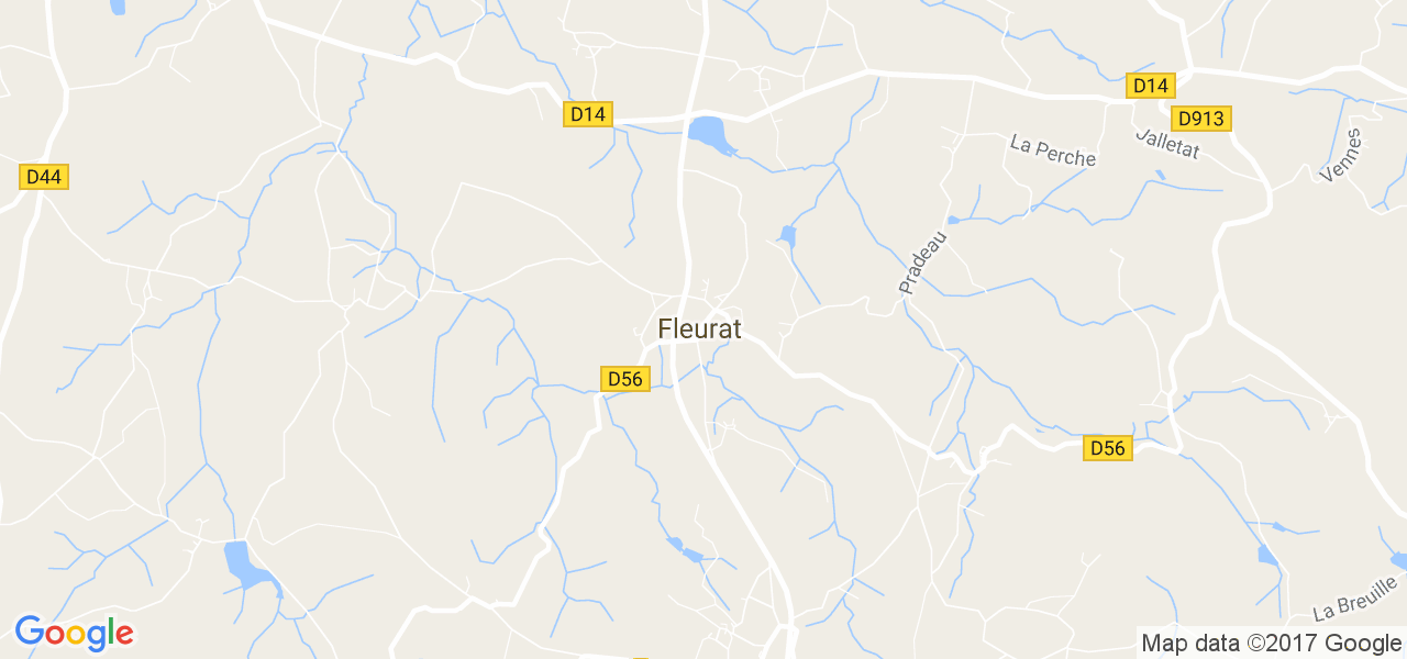 map de la ville de Fleurat