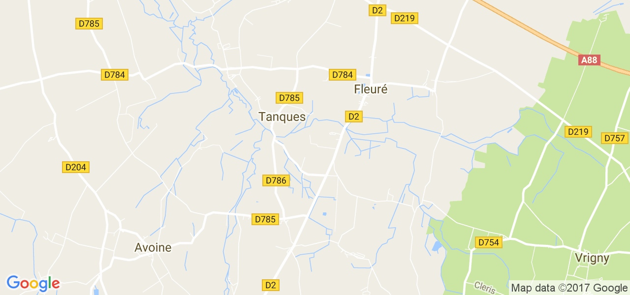 map de la ville de Fleuré