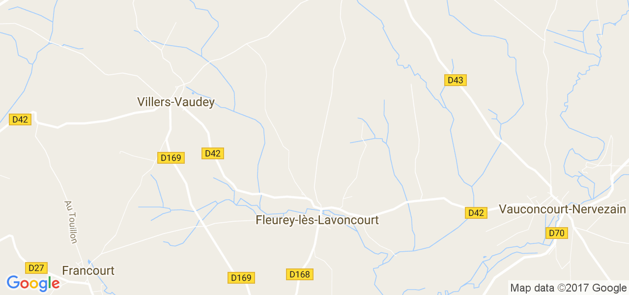 map de la ville de Fleurey-lès-Lavoncourt