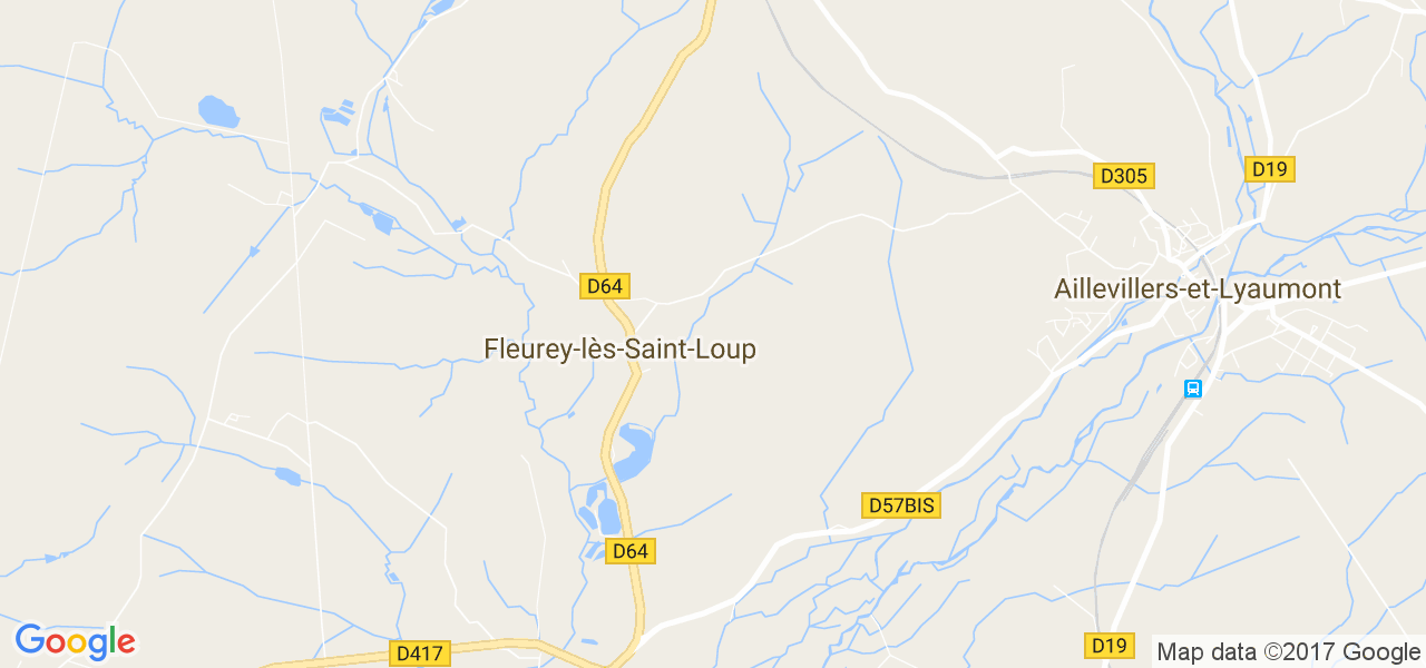 map de la ville de Fleurey-lès-Saint-Loup