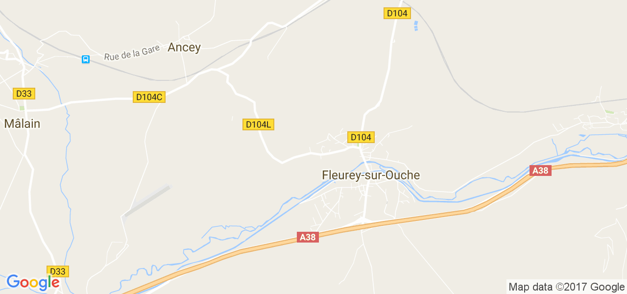 map de la ville de Fleurey-sur-Ouche