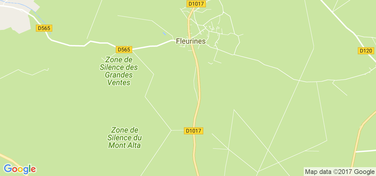 map de la ville de Fleurines