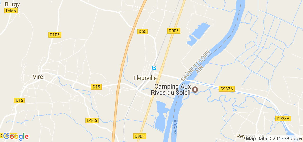 map de la ville de Fleurville