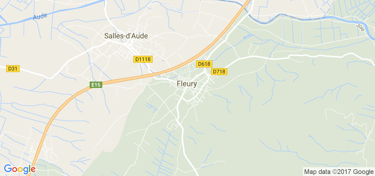 map de la ville de Fleury