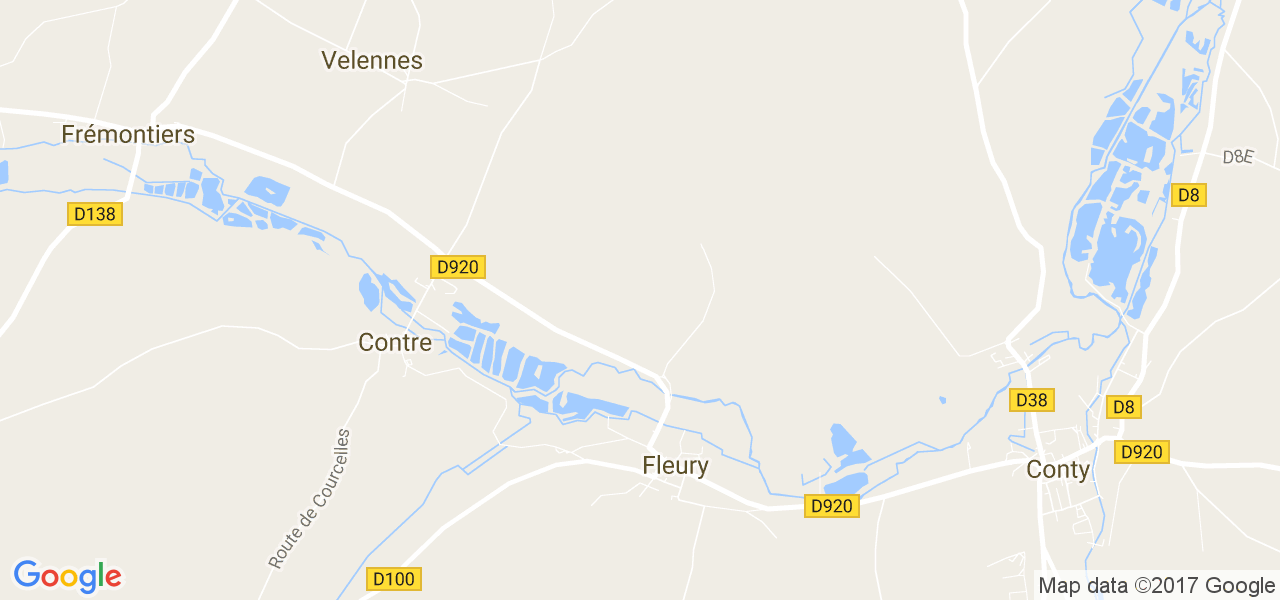 map de la ville de Fleury