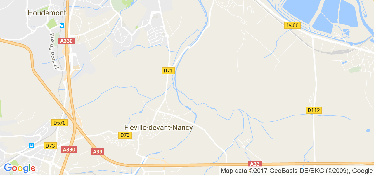 map de la ville de Fléville-devant-Nancy