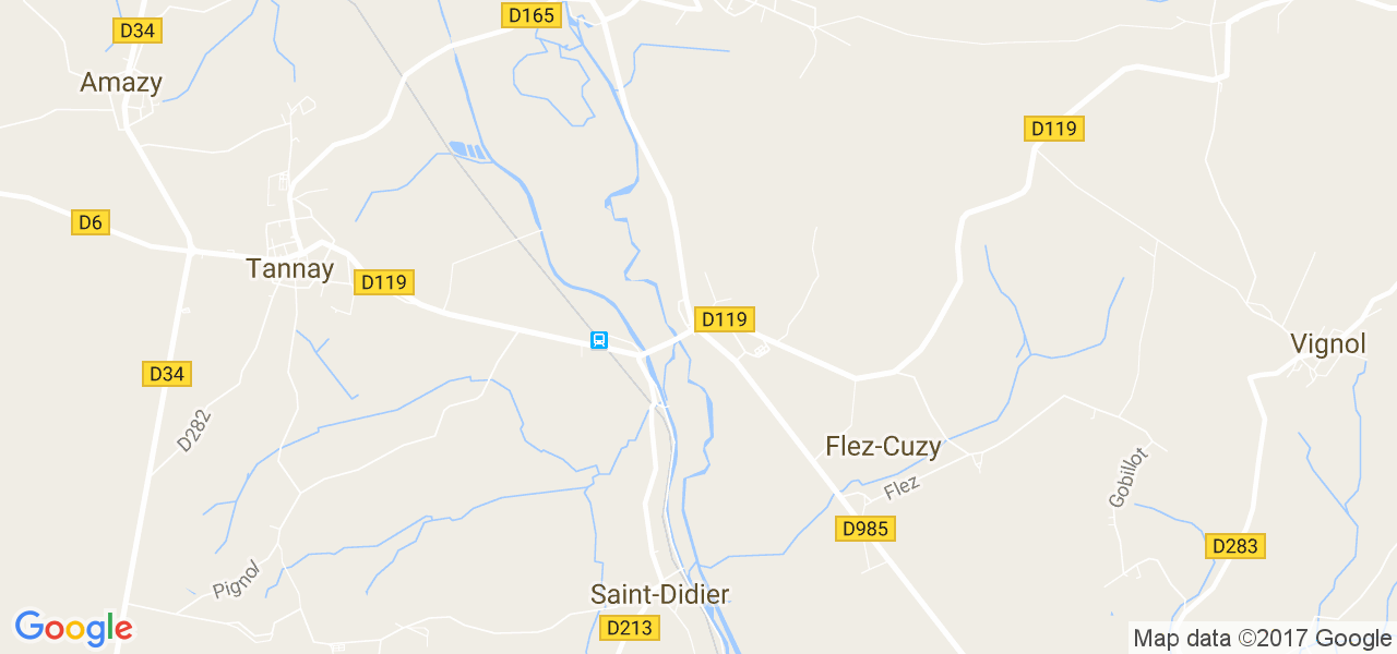 map de la ville de Flez-Cuzy