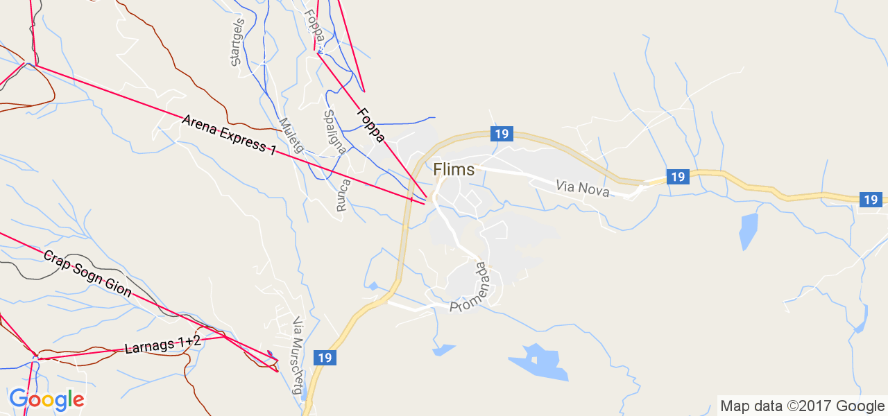 map de la ville de Flims