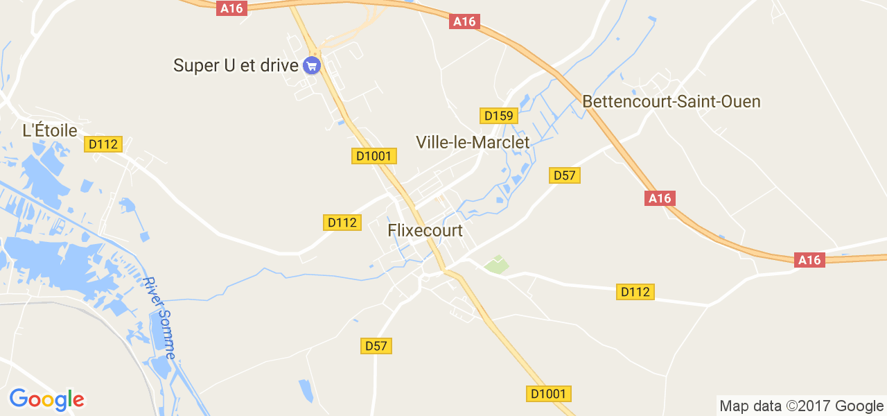 map de la ville de Flixecourt