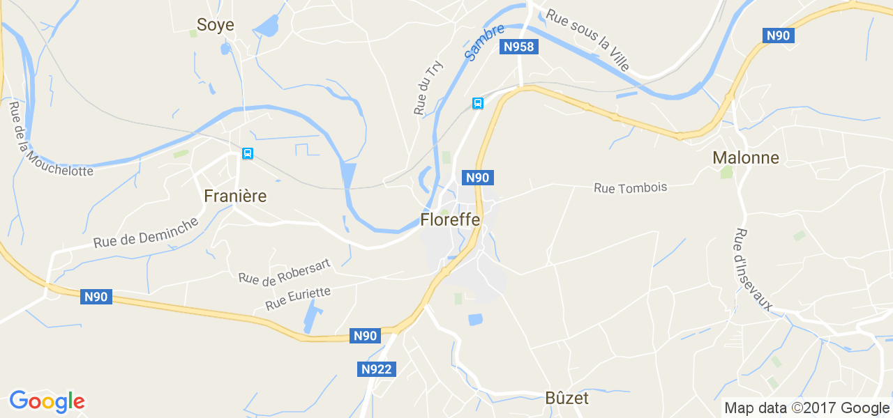 map de la ville de Floreffe