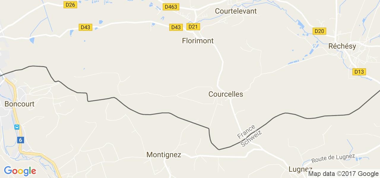 map de la ville de Florimont