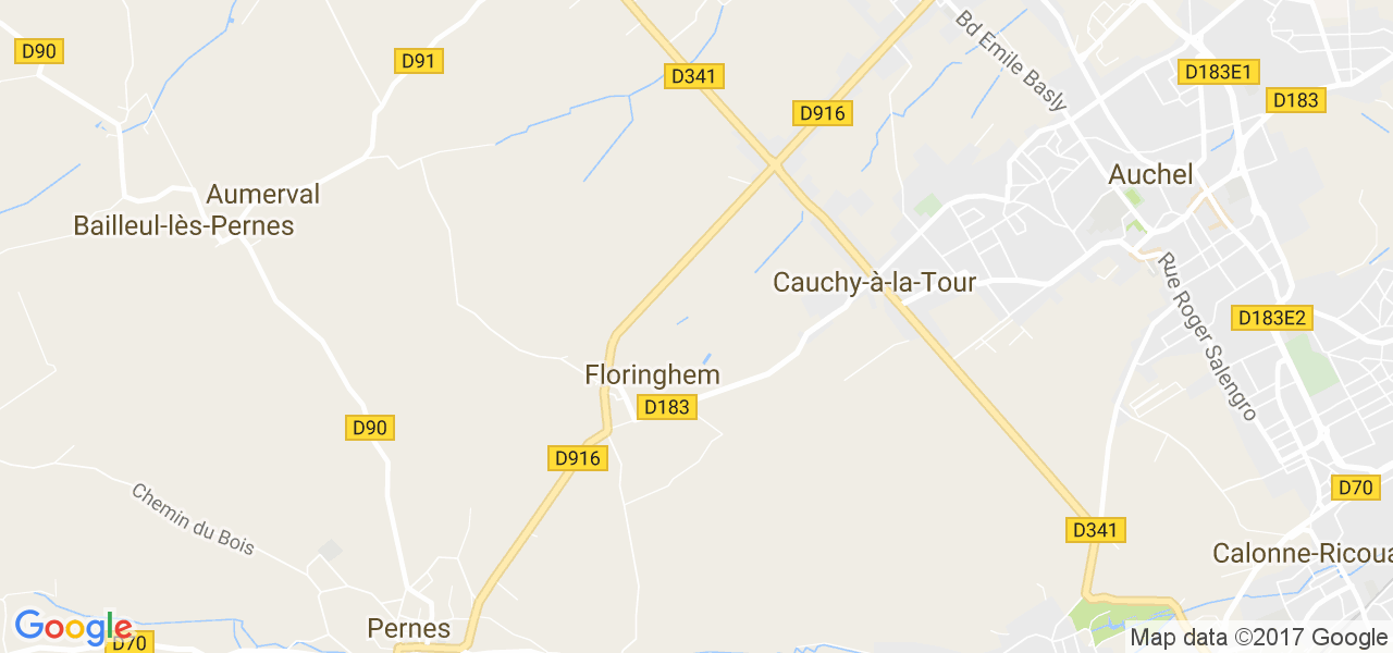 map de la ville de Floringhem