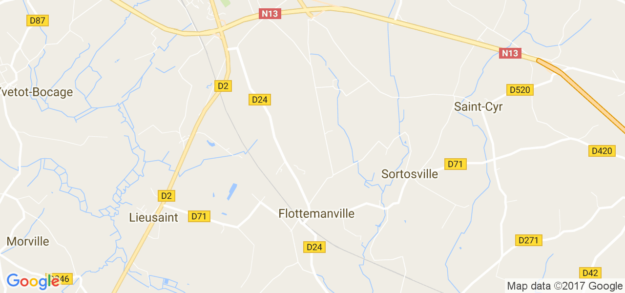 map de la ville de Flottemanville