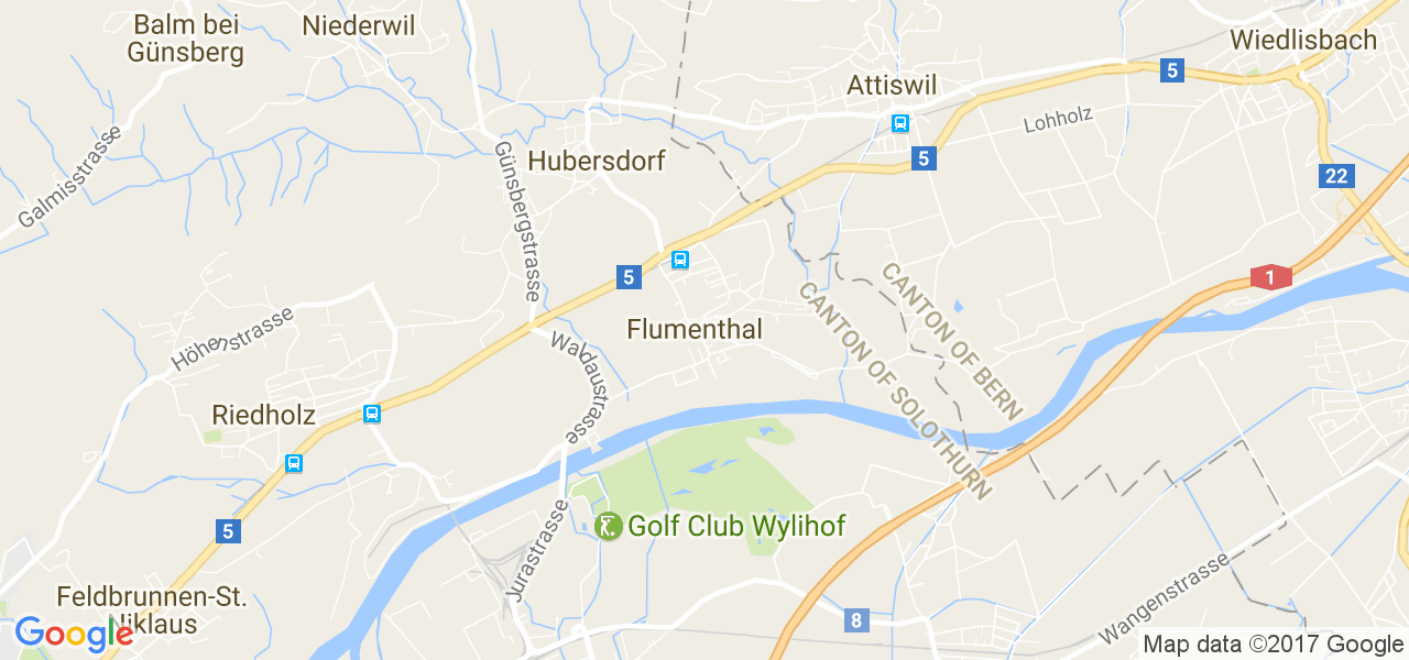 map de la ville de Flumenthal