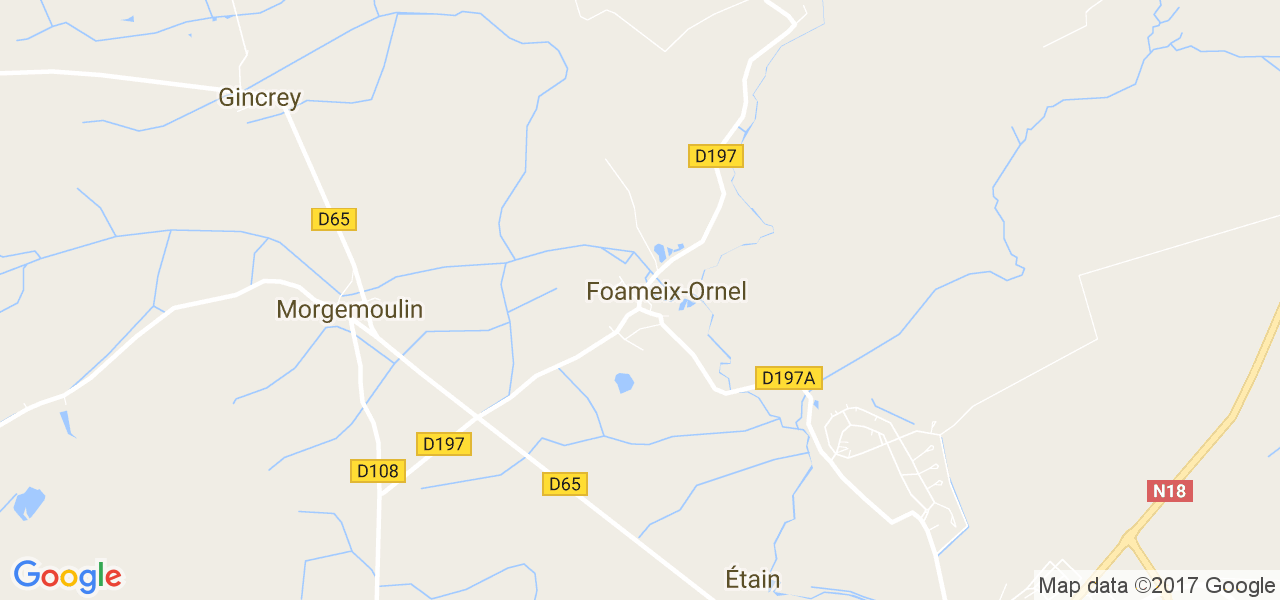 map de la ville de Foameix-Ornel