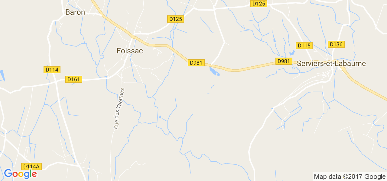 map de la ville de Foissac