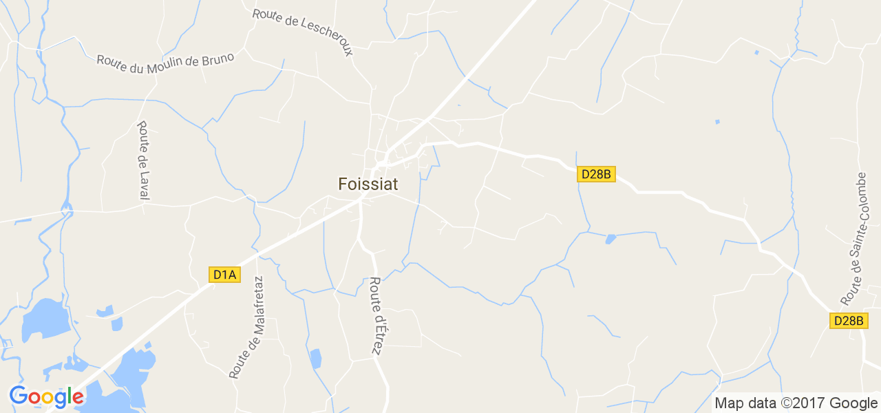 map de la ville de Foissiat