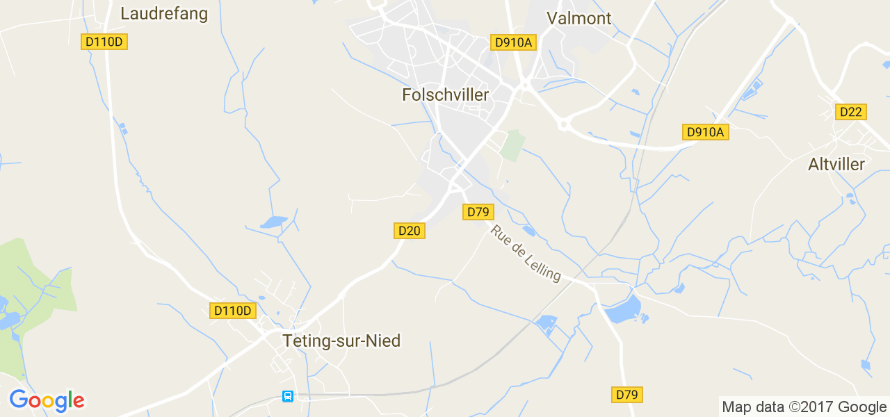 map de la ville de Folschviller