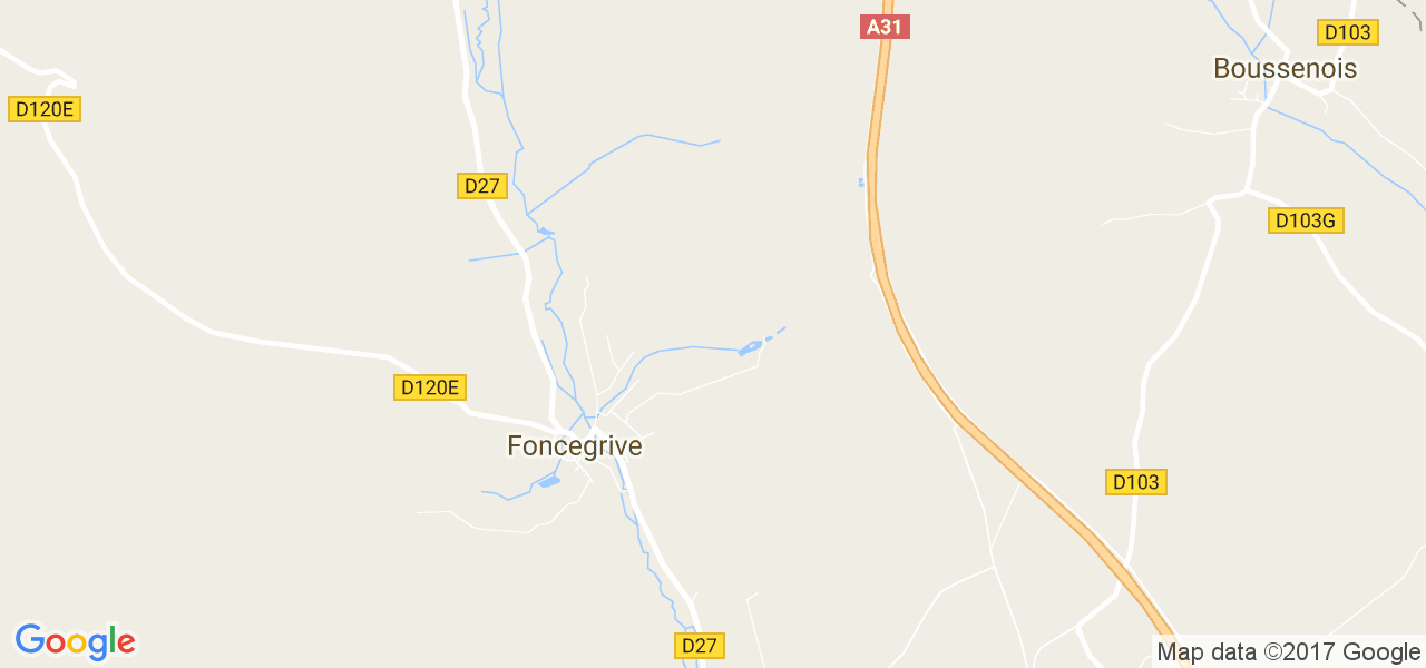 map de la ville de Foncegrive