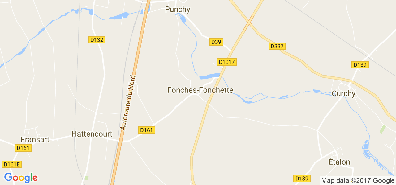 map de la ville de Fonches-Fonchette