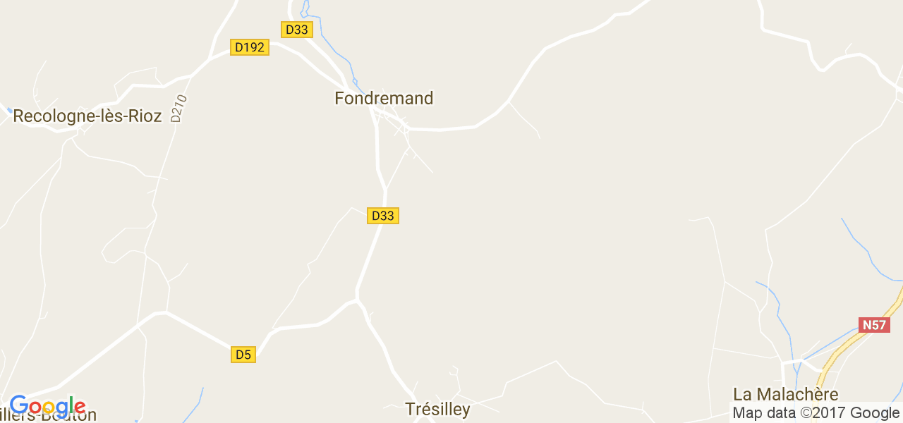 map de la ville de Fondremand