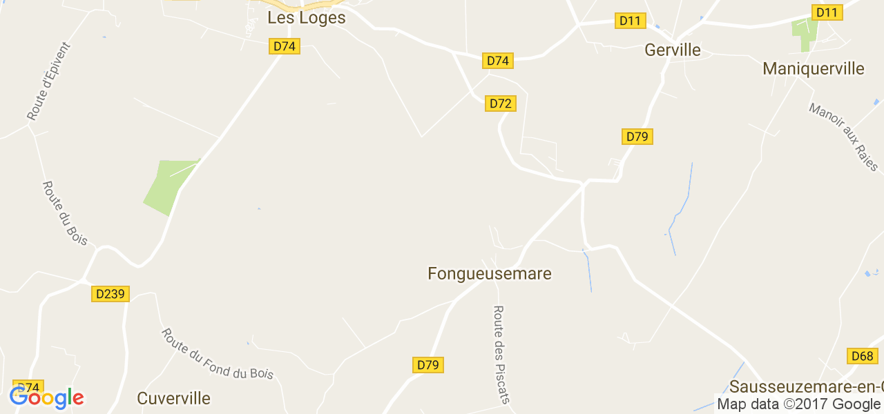 map de la ville de Fongueusemare