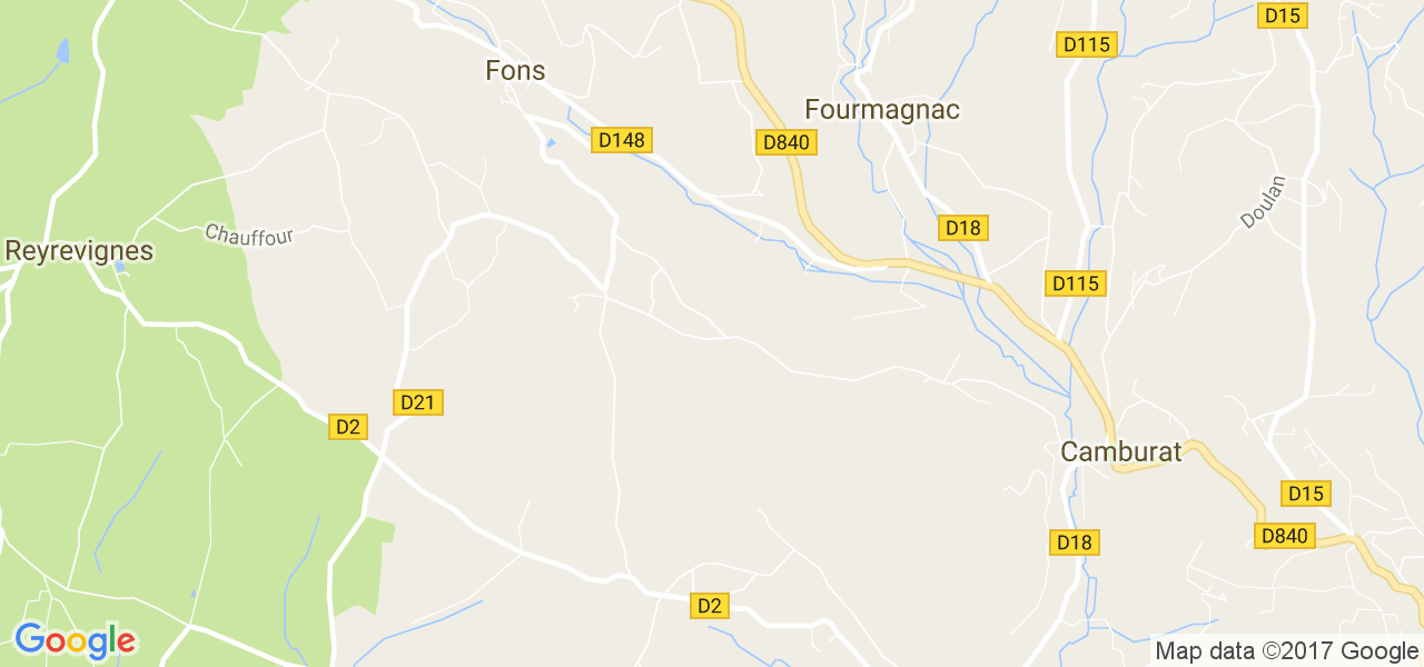 map de la ville de Fons