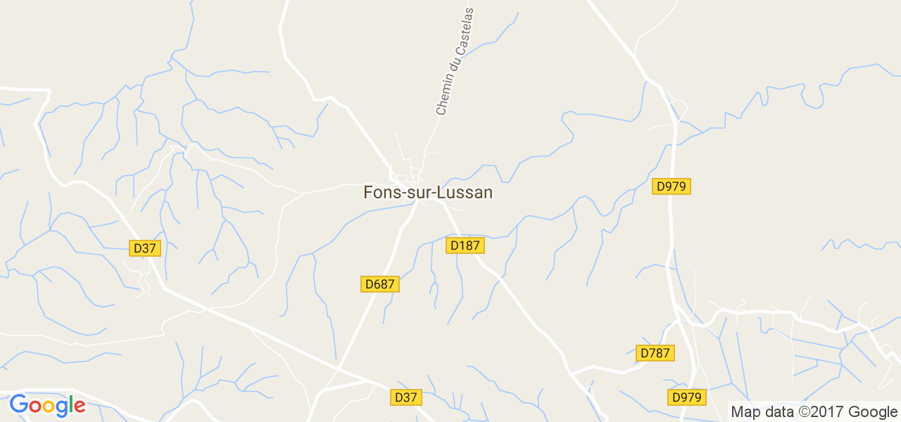 map de la ville de Fons-sur-Lussan