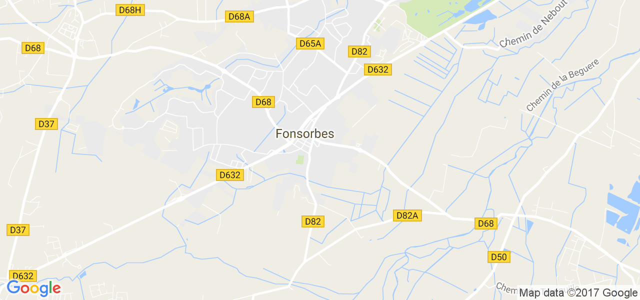 map de la ville de Fonsorbes