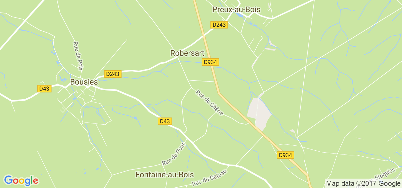 map de la ville de Fontaine-au-Bois