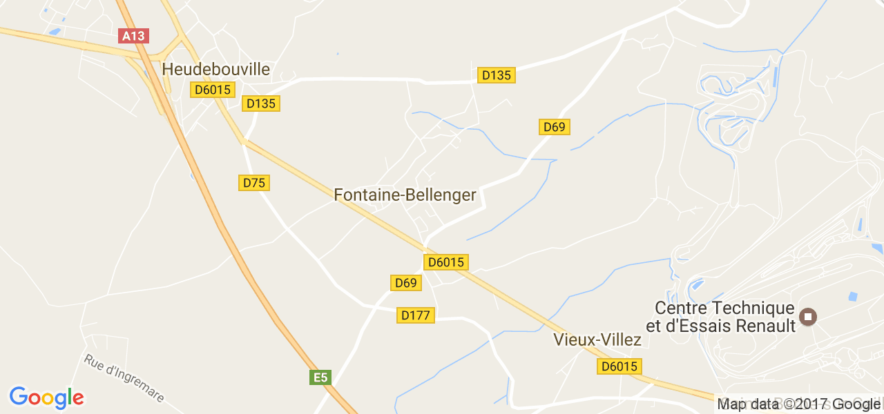 map de la ville de Fontaine-Bellenger