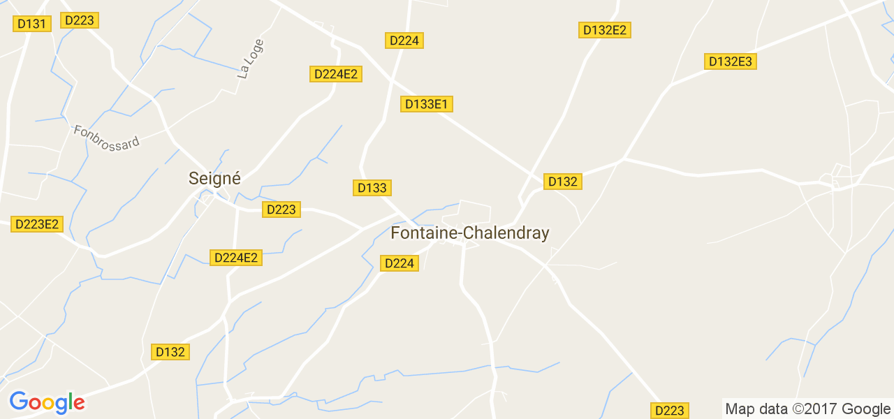 map de la ville de Fontaine-Chalendray