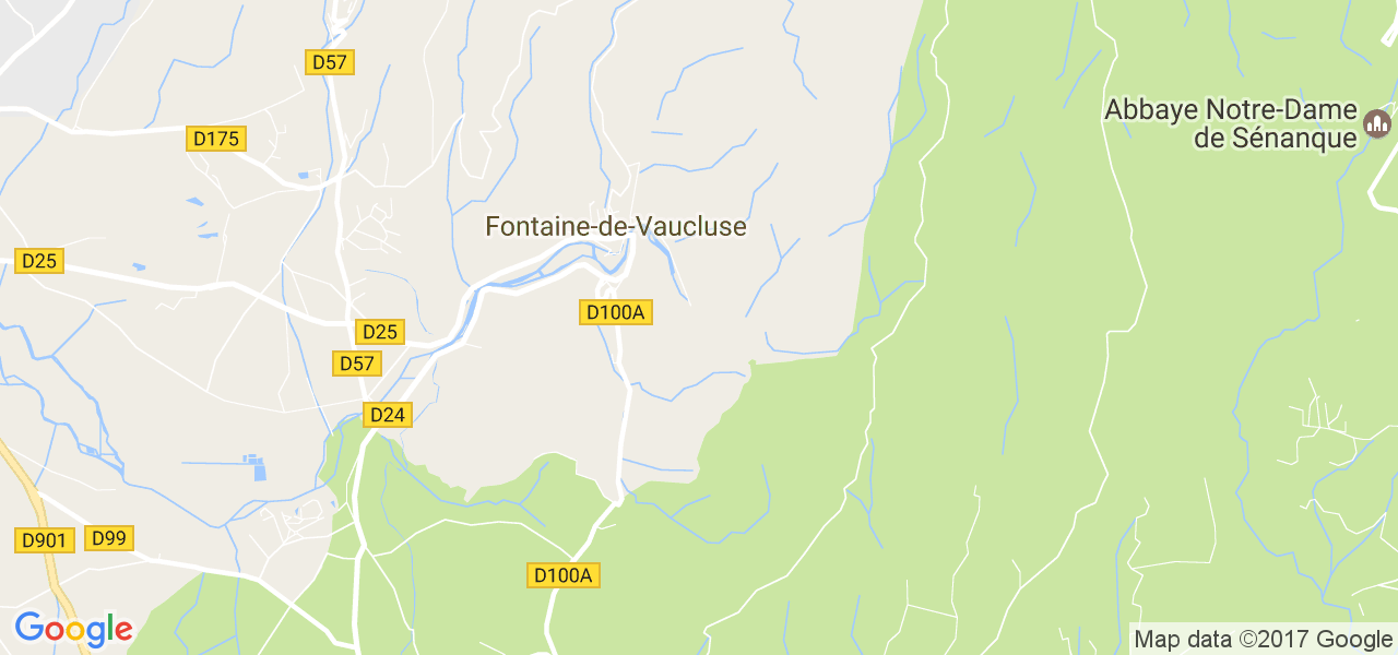 map de la ville de Fontaine-de-Vaucluse