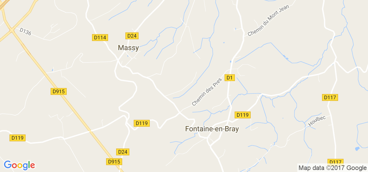 map de la ville de Fontaine-en-Bray