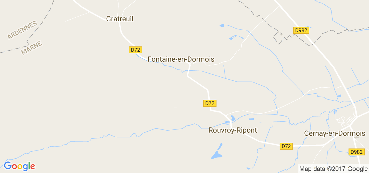 map de la ville de Fontaine-en-Dormois