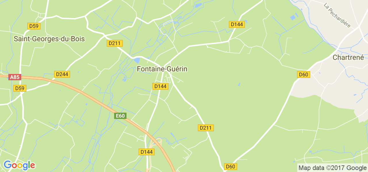 map de la ville de Fontaine-Guérin