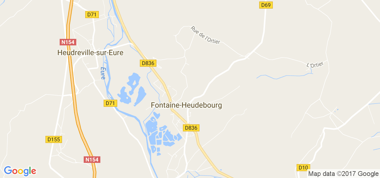 map de la ville de Fontaine-Heudebourg