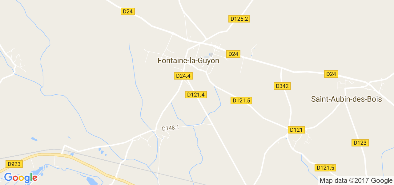 map de la ville de Fontaine-la-Guyon