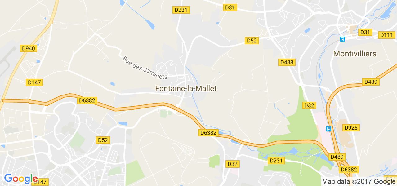 map de la ville de Fontaine-la-Mallet